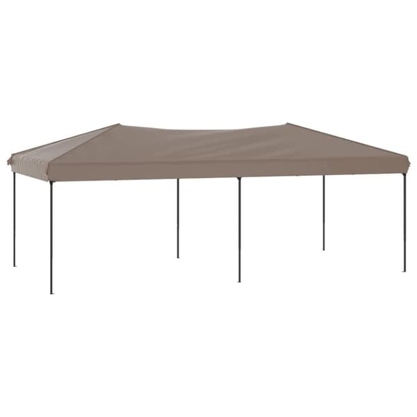 Hopfällbart partytält taupe 3x6 m