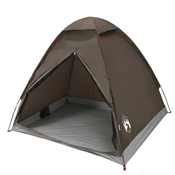vidaXL 2-personers campingtelt vandtæt kuppel brun