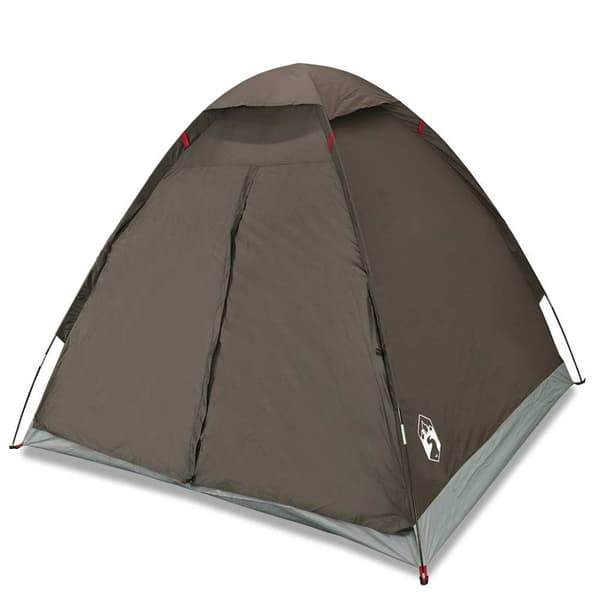 vidaXL 2-personers campingtelt vandtæt kuppel brun