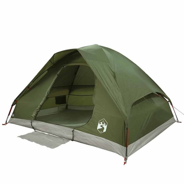 vidaXL 4-personers campingtelt vandtæt kuppel olivengrøn