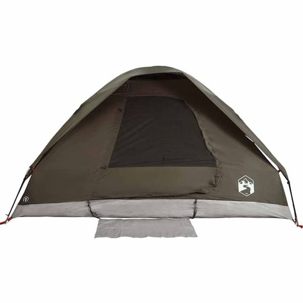 vidaXL Kuppeltelt for camping 4 personer brun vanntett