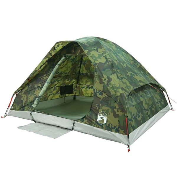 vidaXL Kuppeltelt for camping 4 personer kamuflasje vanntett