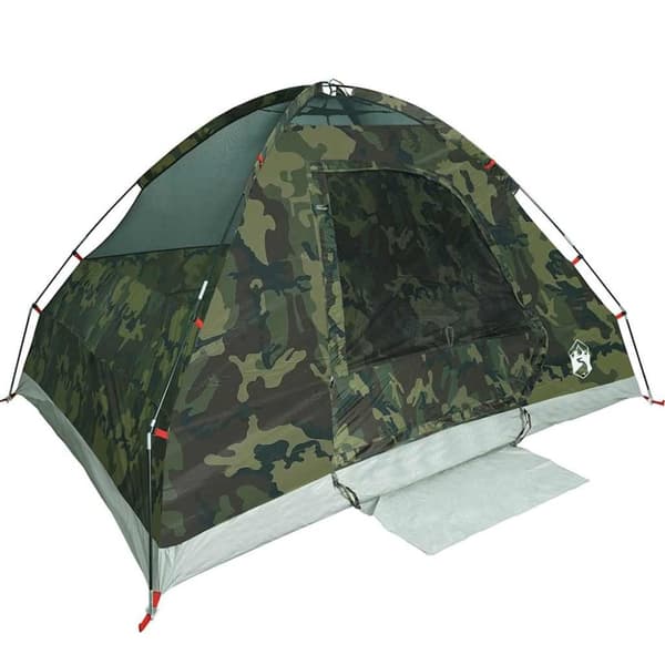 vidaXL Kuppeltelt for camping 4 personer kamuflasje vanntett