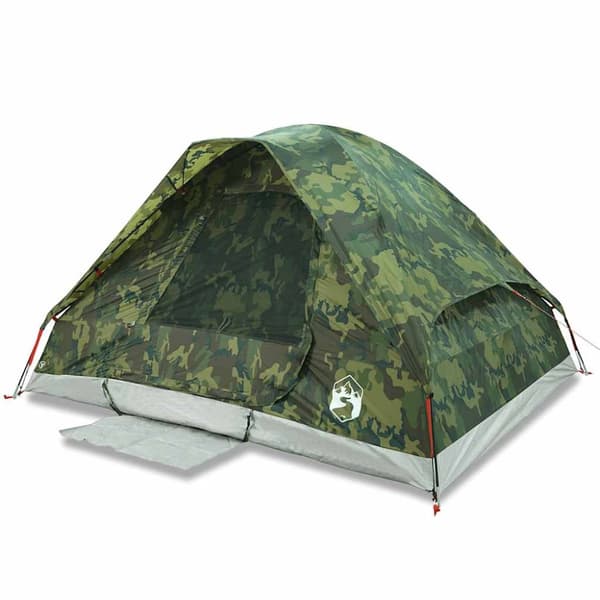 vidaXL Kuppeltelt for camping 4 personer kamuflasje vanntett