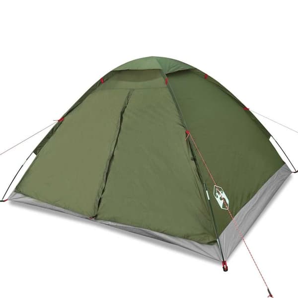 vidaXL 4-personers campingtelt vandtæt kuppel olivengrøn