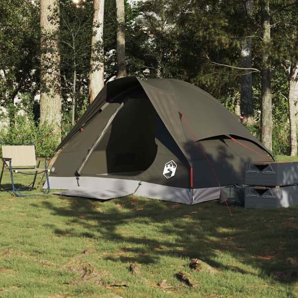 vidaXL Kuppeltelt for camping 2 personer brun vanntett