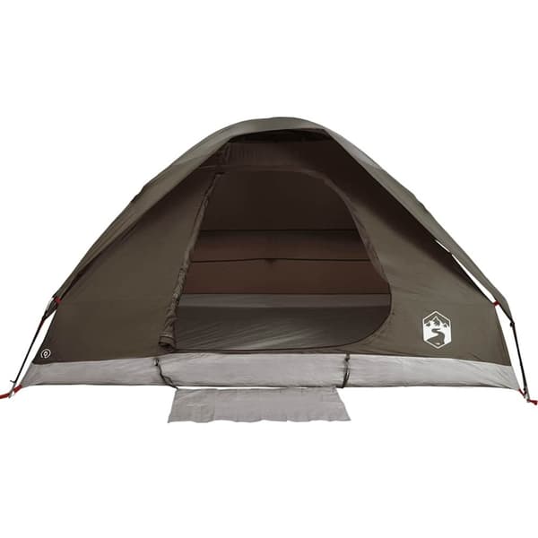 vidaXL Kuppeltelt for camping 2 personer brun vanntett