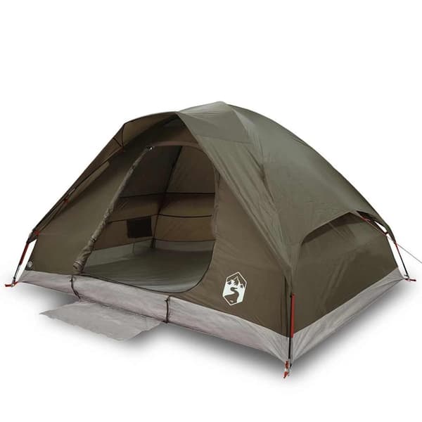 vidaXL Kuppeltelt for camping 2 personer brun vanntett