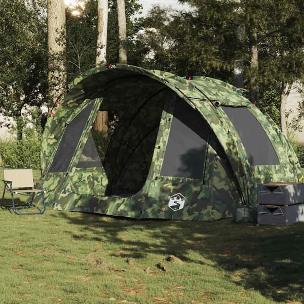 vidaXL 2-personers fisketelt vandtæt camouflage