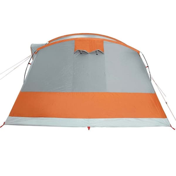 vidaXL Tunneltelt for camping 5 personer grå og oransje vanntett
