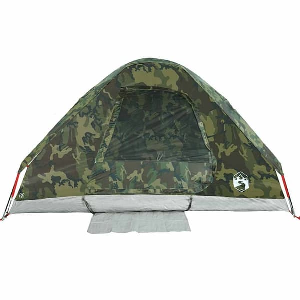 vidaXL 4-personers campingtelt vandtæt kuppel camouflage