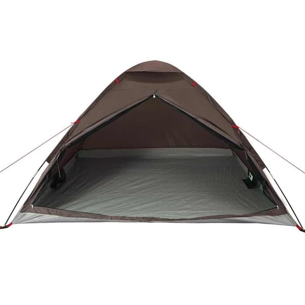 vidaXL Camping Teltta Dome 4-hengen ruskea vedenpitävä
