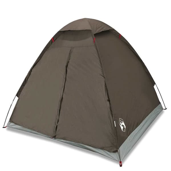 vidaXL 4-personers campingtelt vandtæt kuppel brun