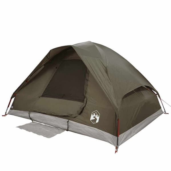 vidaXL 4-personers campingtelt vandtæt kuppel brun