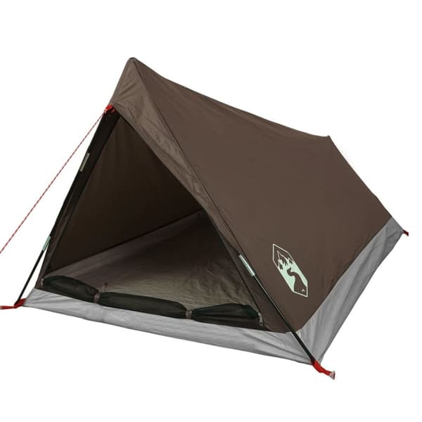 vidaXL Campingtelt 2 personer brun vanntett