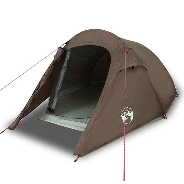 vidaXL 3-personers campingtelt vandtæt brun