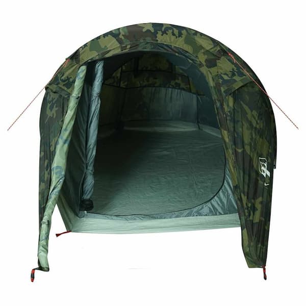 vidaXL Campingtält tunnel 3 personer kamouflage vattentätt