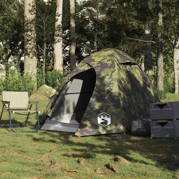 vidaXL Kuppeltelt for camping 2 personer kamuflasje vanntett