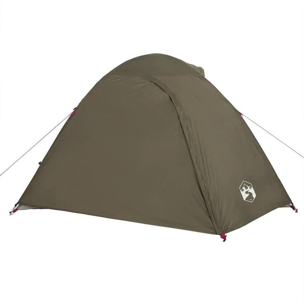 vidaXL Kuppeltelt for camping 3 personer brun vanntett