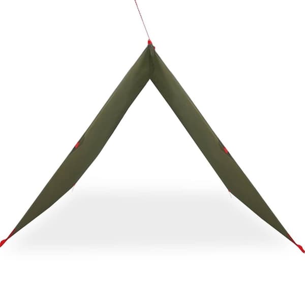 vidaXL Camping Tarp oliivinvihreä 366x306 cm Vedenpitävä