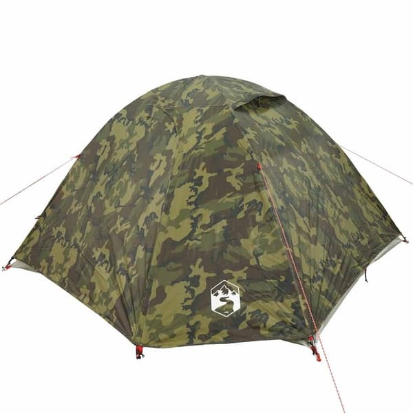 vidaXL 4-personers campingtelt vandtæt kuppel camouflage
