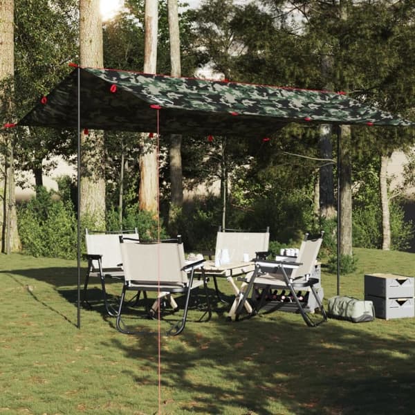 vidaXL Tarp kamouflage 406x306 cm vattentät