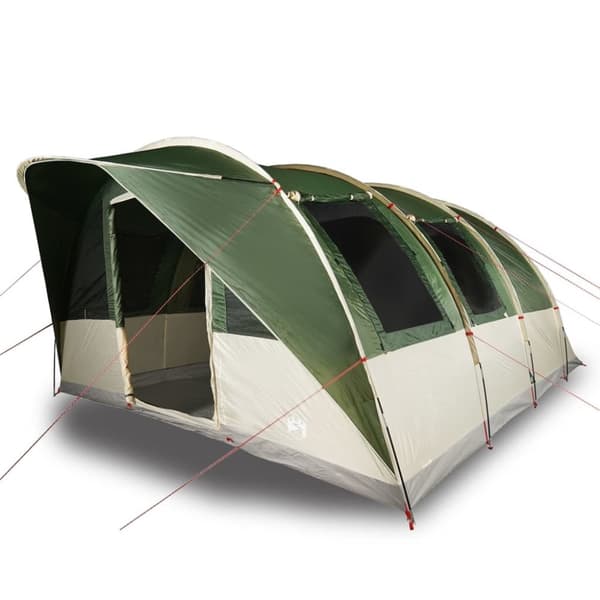 vidaXL Campingtält tunnel 5 personer grön vattentätt