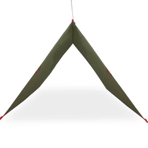 vidaXL Camping Tarp oliivinvihreä 406x306 cm Vedenpitävä