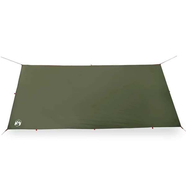 vidaXL Camping Tarp oliivinvihreä 406x306 cm Vedenpitävä