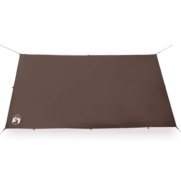 vidaXL Camping Tarp Ruskea 366x306 cm Vedenpitävä