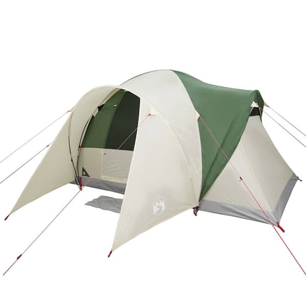 vidaXL Kuppeltelt for camping 6 personer grønn vanntett