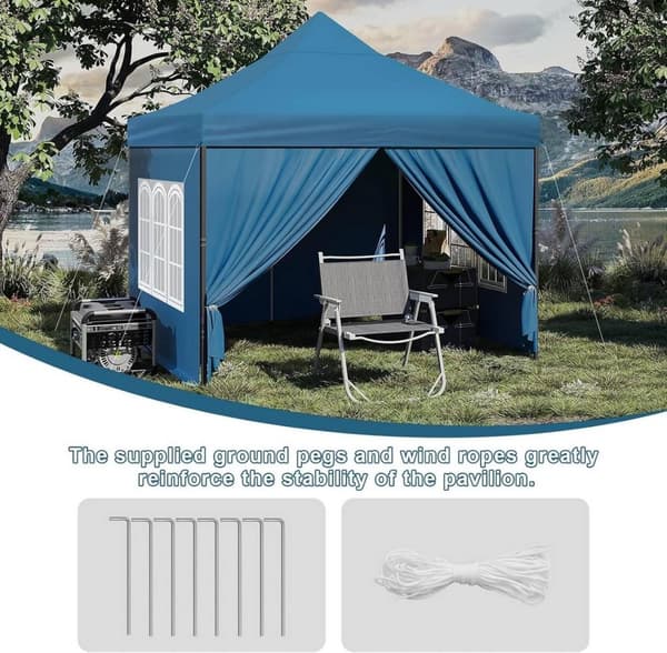 Rootzin kokoontaitettava puutarhahuvimaja - Ulkopaviljonki - Pop Up -katos - UV-suoja - 289cm x 330cm x 289cm