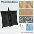 Pikkukuva 4 / 7: Rootz Sandbag Set - 4 kaksikammioista painokassia - 300 GSM Oxford -kangas - Vedenpitävä - Helppo kiinnitys - Monipuolinen käyttö - 37 cm x 41,5 cm -