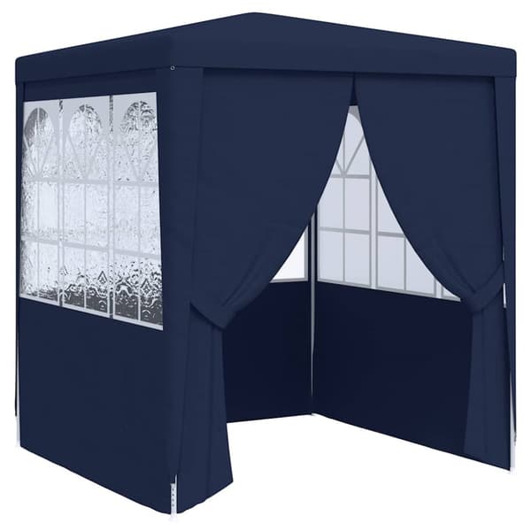 Professionellt partytält med väggar 2x2 m blå 90 g/m²