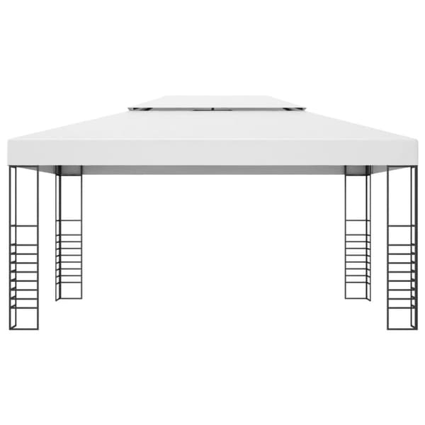 Paviljong pulverlackerat stål 4x3x2,7 m vit