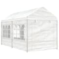 Miniatyrbild 1 av 2: Paviljong med tak vit 4,46x2,28x2,69 m polyeten
