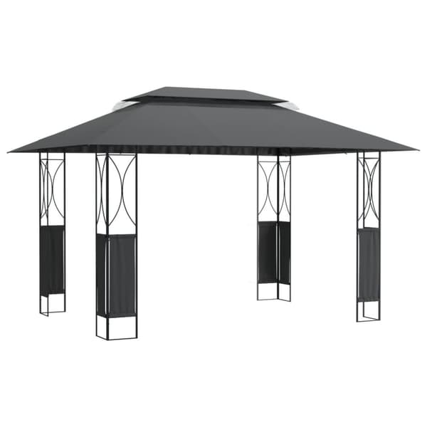 Paviljong med tak antracit 400x300x270 cm stål