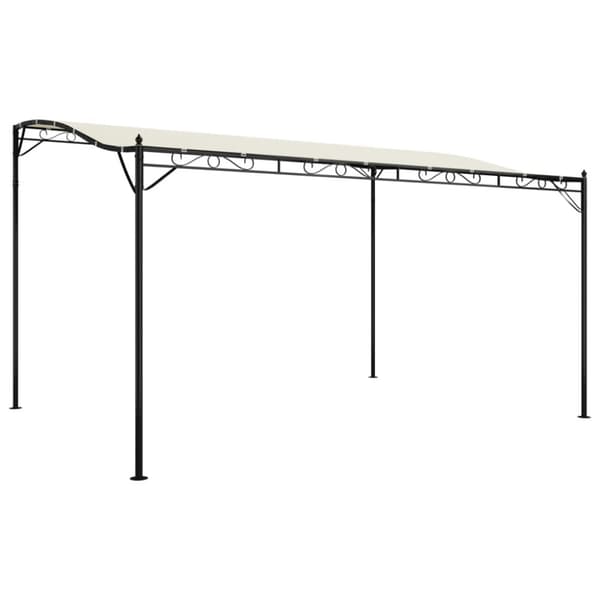 Paviljong gräddvit 4x3 m 180 g/m² tyg och stål