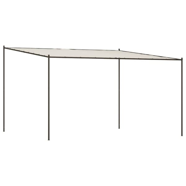 Paviljong vit 4x4 m 180 g/m² tyg och stål