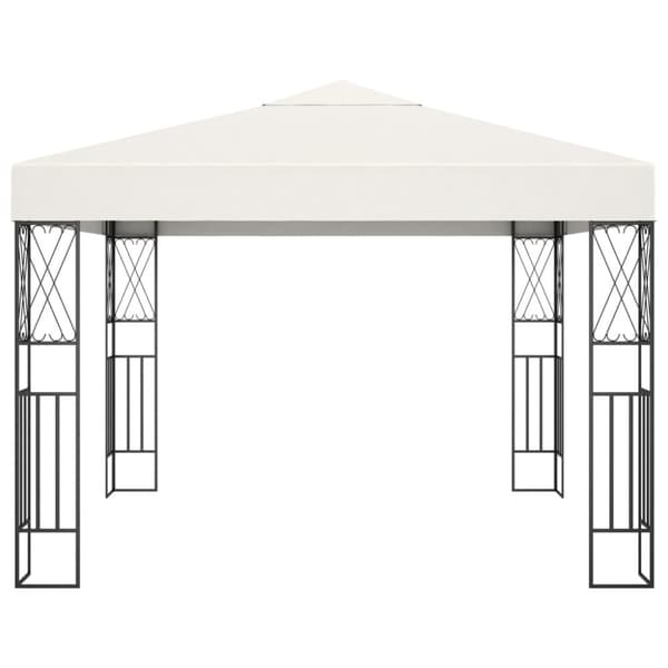 Paviljong 3x3 m gräddvit tyg