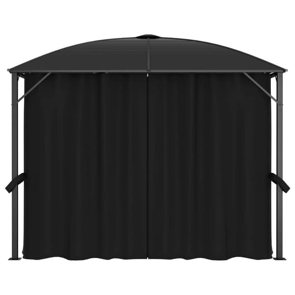 Paviljong med draperier 300x300x265 cm antracit