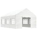 Miniatyrbild 2 av 2: Paviljong med tak vit 6,69x4,08x3,22 m polyeten