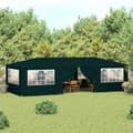 Miniatyrbild 1 av 2: Professionellt partytält med väggar 4x9 m grön 90 g/m²