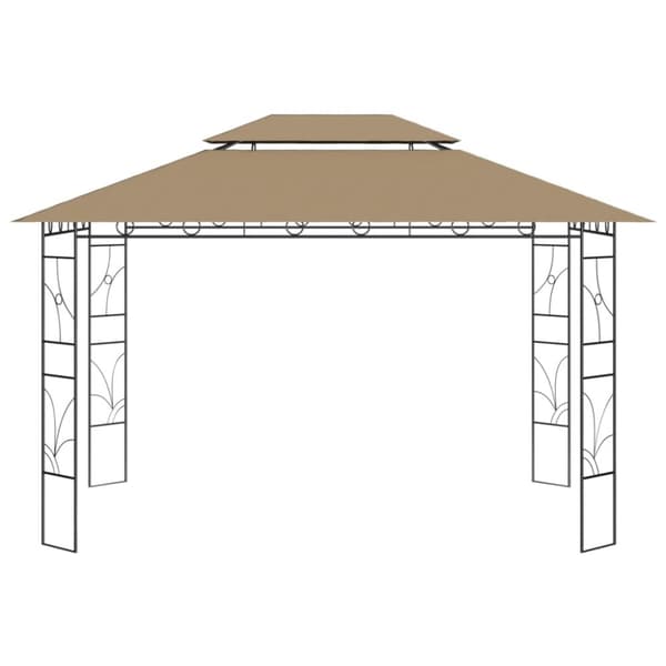 Paviljong 4x3x2,7 m taupe 160 g/m²