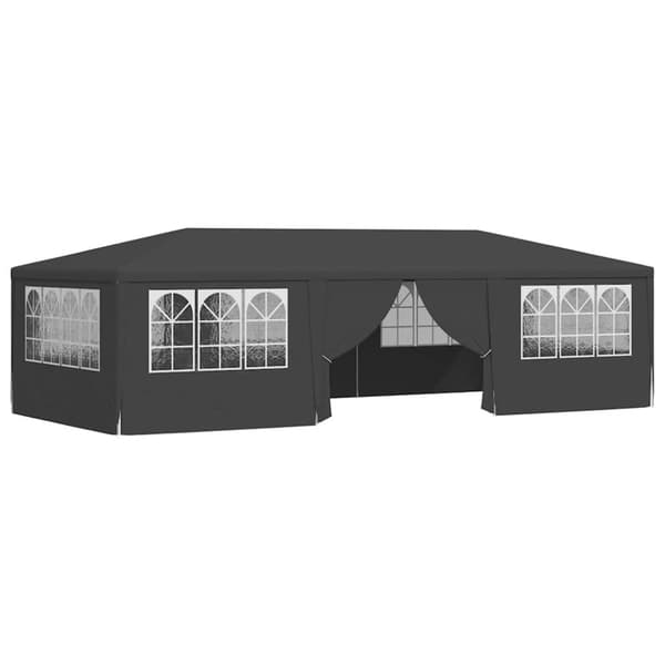 Professionellt partytält med väggar 4x9 m antracit 90 g/m²