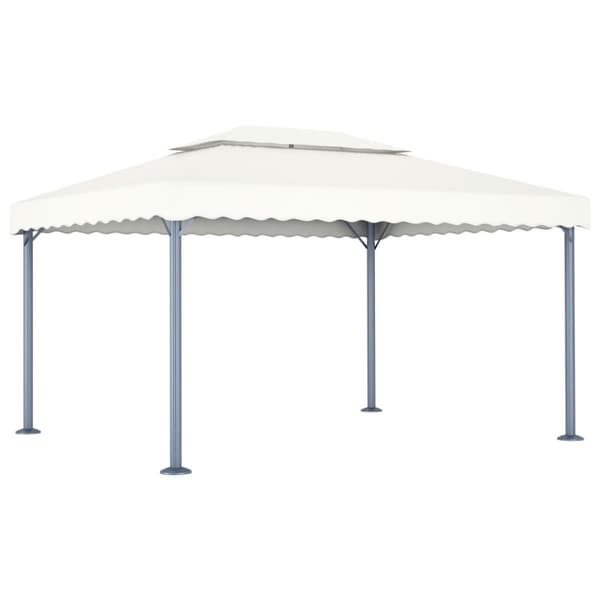 Paviljong 400x300 cm gräddvit aluminium