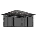Miniatyrbild 2 av 2: Paviljong myggnät ljusslinga LED 4x3x2,73 m antracit 180 g/m²