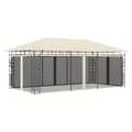 Miniatyrbild 1 av 2: Paviljong med myggnät 6x3x2,73 m gräddvit