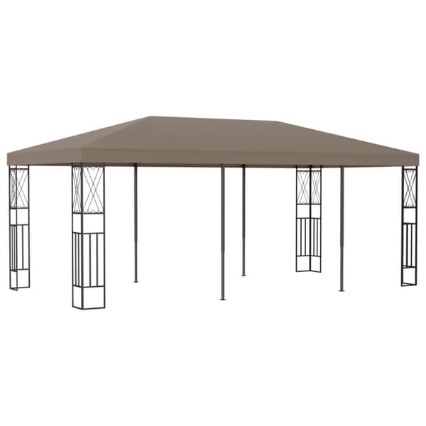 Paviljong 6x3 m taupe tyg