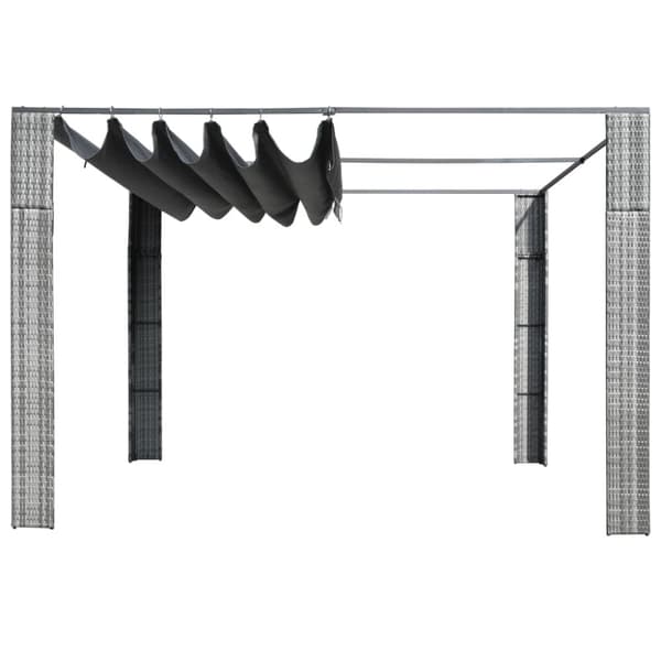 Paviljong med tak konstrotting 300x300x200 cm grå och antracit